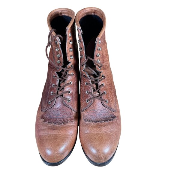 Ariat Heritage Lacer Brown Lace Up Boots Men's Size 9 EU 42 - Picture 3 of 9